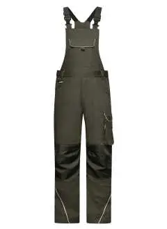 Workwear Pants With Bib - Solid