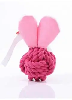 Dog toy knotted animal rabbit