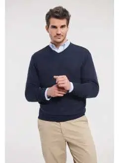 Men's V-Neck Knitted Pullover